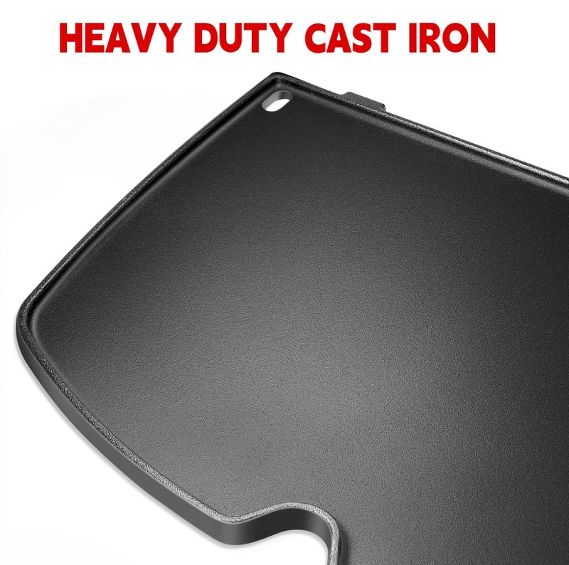 GGC 6559 Cast Iron Griddle for Weber Q2000 Q200 Q220 Q240 Q260 Q2200 Q2400 Series Grills, 15.3" x 10.8" Grill Grates Replacement Parts for Weber Q200 Griddles - Image 3